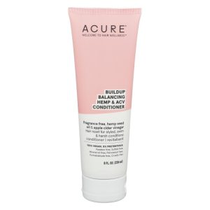 Acure Buildup Balancing Hemp & ACV Conditioner for hair health.