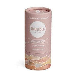 Humble Moroccan Rose aluminum-free deodorant stick with natural ingredients.