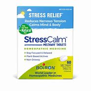 Boiron Stress Calm tablets for stress relief and relaxation.