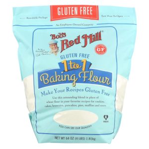 Gluten free baking flour from Bob's Red Mill in resealable package.