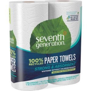 Eco-friendly Seventh Generation paper towels with strong absorbency and recycled content.
