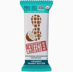 Perfect Bar Coconut Peanut Butter protein snack with natural ingredients.