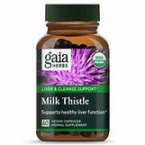 Gaia Milk Thistle Seed capsules for liver health support.