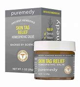 Healthy Roots skin tag relief salve in a small jar for skin care.