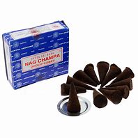 Nag Champa incense cones 12-pack for meditation and relaxation.