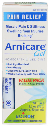 Arnicare Gel for muscle pain, stiffness, swelling, and bruising relief.