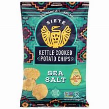 Healthy Roots Siete Sea Salt Kettle Chips for a savory snack.