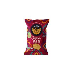 Healthy Roots Siete 1.5 oz Chipotle BBQ Kettle Chips for snack lovers.