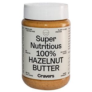 Healthy Roots Cravers Hazelnut Butter 12oz jar with label details.