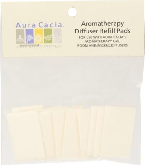 Aromatherapy diffuser refill pads for Aura Cacia diffuser car and room.