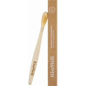 Eco-friendly bamboo toothbrush with soft bristles for natural oral care.