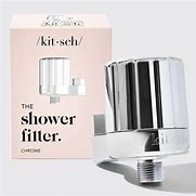 Chrome shower filter for improved water quality and skin health.