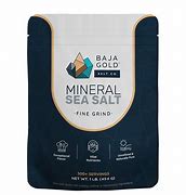 Fine ground Baja Gold mineral sea salt in resealable bag for cooking and seasoning.
