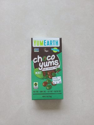 Healthy Roots Choco Yums Mint dark chocolate candies for a vegan snack.