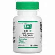 Bhi Flu+ 100T bottle for flu relief and immune support.