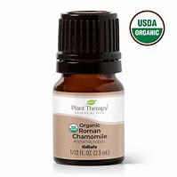Organic Roman Chamomile essential oil bottle from Plant Therapy.