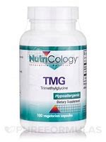Supplements bottle of Nutricology TMG Trimethylglycine 100 capsules for health support.