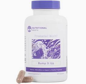 Healthy Roots Bump It Up prenatal vitamins for supporting healthy pregnancy.