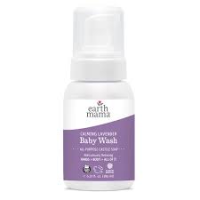 Earth Mama Baby Wash Calming Lavender 6.27 fl oz for gentle baby skincare.