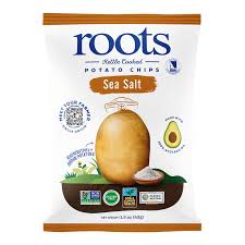 ROOTS Sea Salt Potato Chips in 1.5oz bag, gluten-free and non-GMO.