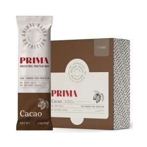 Healthy Roots Prima Cacao protein bars with 160g grass-fed protein, no seed oils or refined sugar.