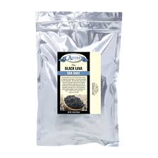 Healthy Roots Black Lava Sea Salt 4oz in resealable bag.