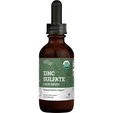 Zinc Sulfate liquid drops bottle for plant health and growth.