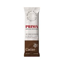 PRIMA Cacao Grass Fed Protein Bar 2oz for healthy snacking.