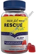 Healthy Roots Rescue Plus Sleep Gummies with strawberry flavor and natural ingredients.