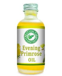 Healthy Roots Evening Primrose Oil bottle for skin and health benefits.