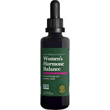 Women's hormone balance supplement in a green dropper bottle for hormone support.
