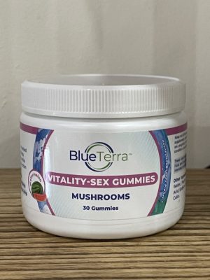 Blue Terra Vitality Sex Gummies with Mushrooms for enhanced vitality.