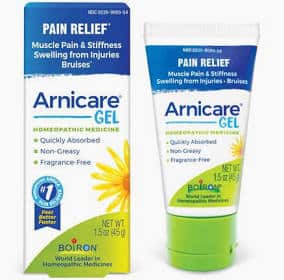 Arnicare Gel for muscle pain, stiffness, and swelling relief, 1.5oz tube.