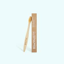 Eco-friendly bamboo kids toothbrush with soft bristles for gentle cleaning.