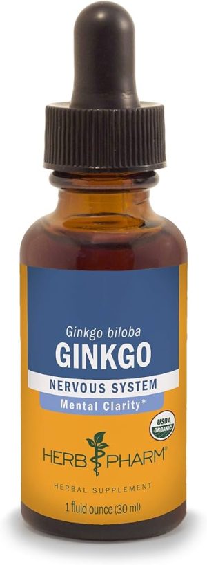 Herb Pharm Ginkgo supplement for mental clarity and nervous system support.