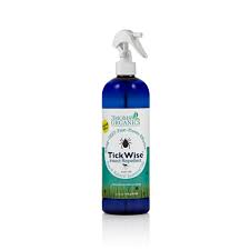 Healthy Roots TickWise natural tick and insect repellent spray in blue bottle.