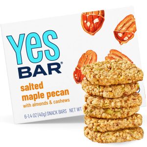 Healthy Roots salted maple pecan snack bars with almonds and cashews.