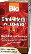Cholesterol wellness supplement bottle with healthy roots branding and red background.