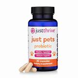 Probiotic supplement for dogs with capsules, supporting gut health and digestion.