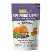 Healthy Roots Uplifting Blend supplement with orange, lavender, and skullcap ingredients.