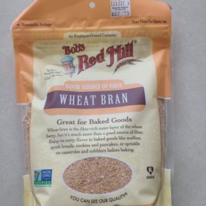 Healthy Roots Bobs Wheat Bran 8oz for baking and fiber.