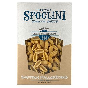 Organic American grains Saffron Malloreddus pasta from Sfoglini Pasta Shop.