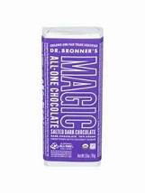 Dark chocolate salted bar by Dr. Bronner's for healthy snacking.