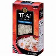 Thai Kitchen thin rice noodles in packaging for authentic Asian cuisine.