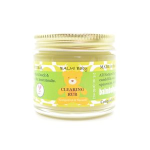 Natural chest vapor rub with eucalyptus for congestion relief.