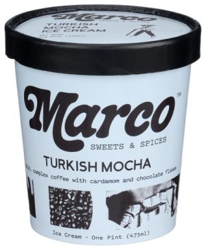Marco Turkish Mocha ice cream with cardamom and chocolate flavors.