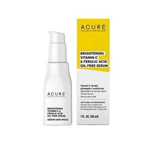 Acure Brightening Vitamin C & Ferulic Acid Oil-Free Serum for Face.