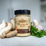 Solenzi Boscaiola Sauce jar with garlic and herbs for pasta.