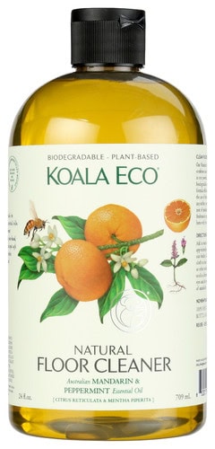 Koala Eco natural floor cleaner with mandarin and peppermint scent, eco-friendly and biodegradable.