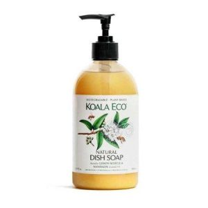 Koala Eco natural dish soap with lemon and mandarin scent in pump bottle.